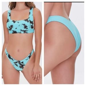 FOREVER 21 Mix & Match tie-dye 3Pc Bikini ~ NEW